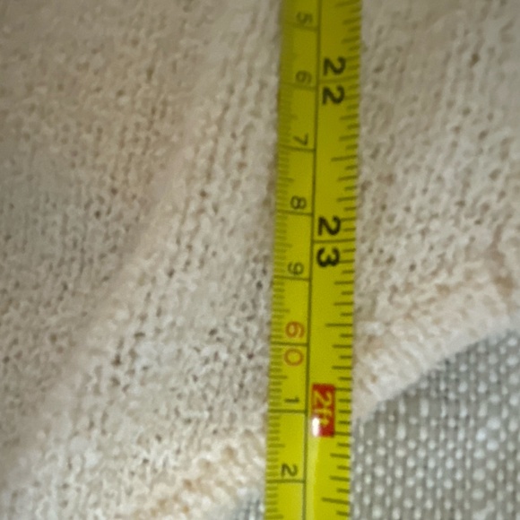 Peyton Primrose Anthropologie Ivory Tie Up Front Oversized Sweater. Size L/XL - Picture 16 of 16